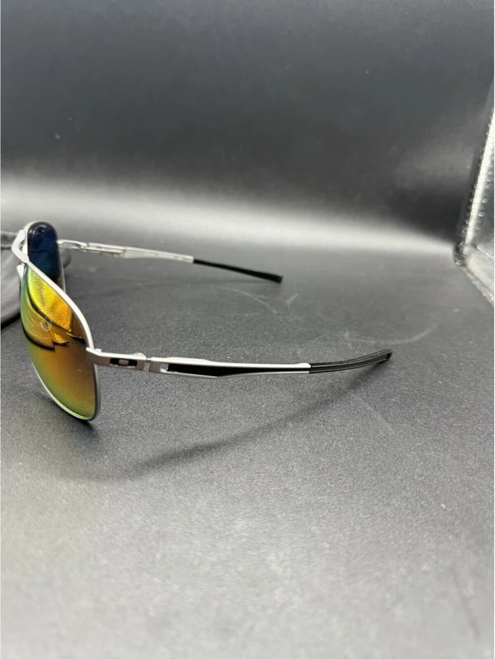 Oakley Plaintiff Silver-Black w/Fire Iridium Lenses oo4057-18